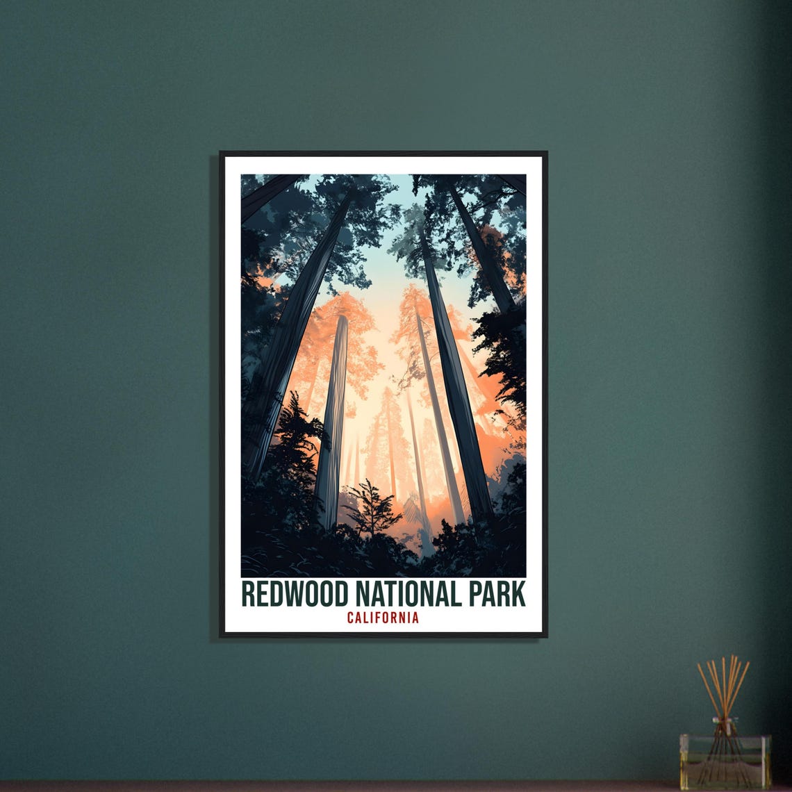 Redwood National Park California Usa Travel Print Wall Art Wall Hanging Home Dcor Alajuela Gift Travel Art Usa Artwork Travel Poster - Image 3