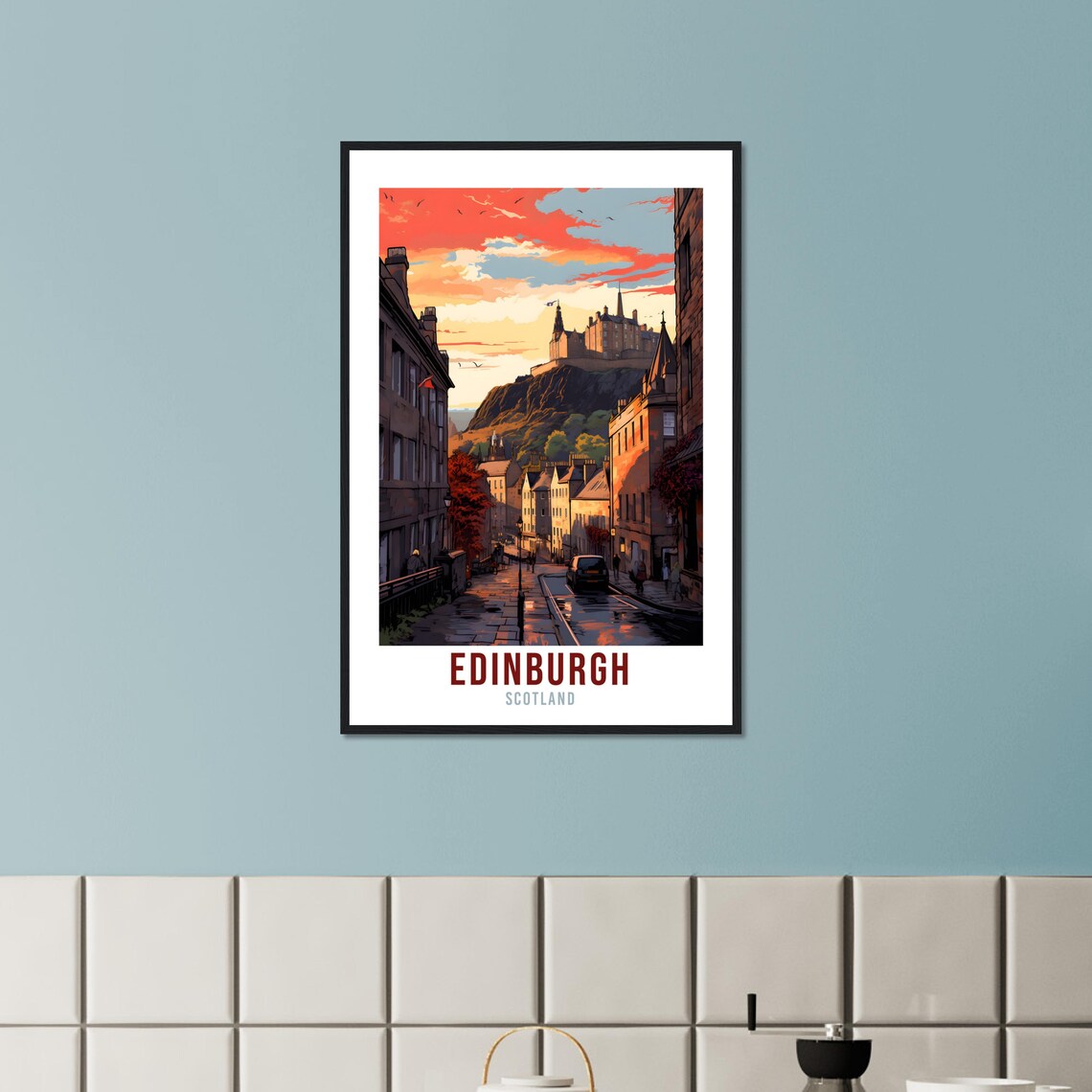 Edinburgh City Art Print, Scottish Travel Poster - Image 4