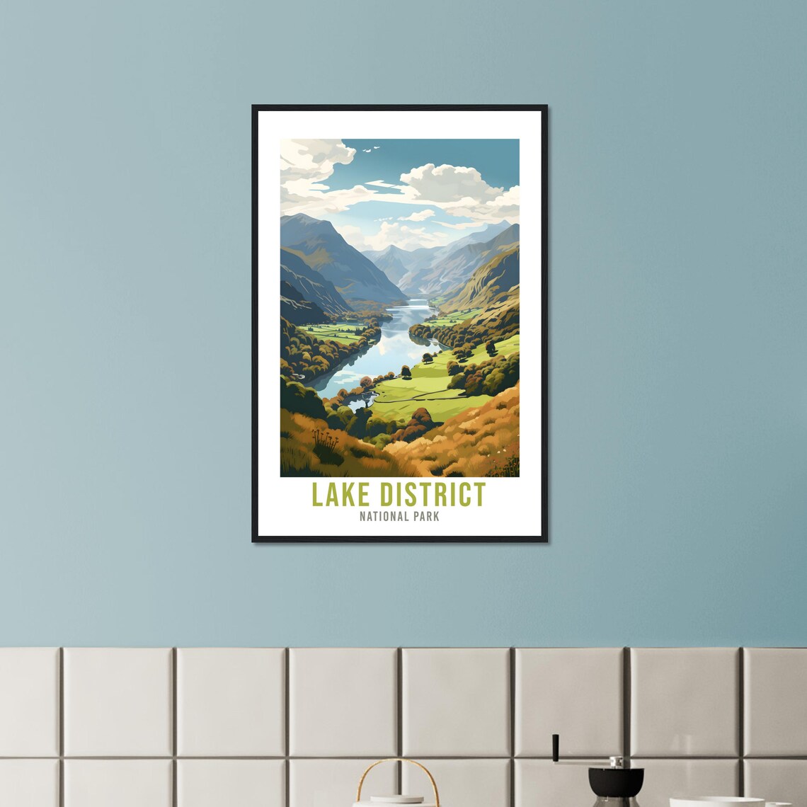 Lake District Travel Poster, Mountain Landscape England - Image 3