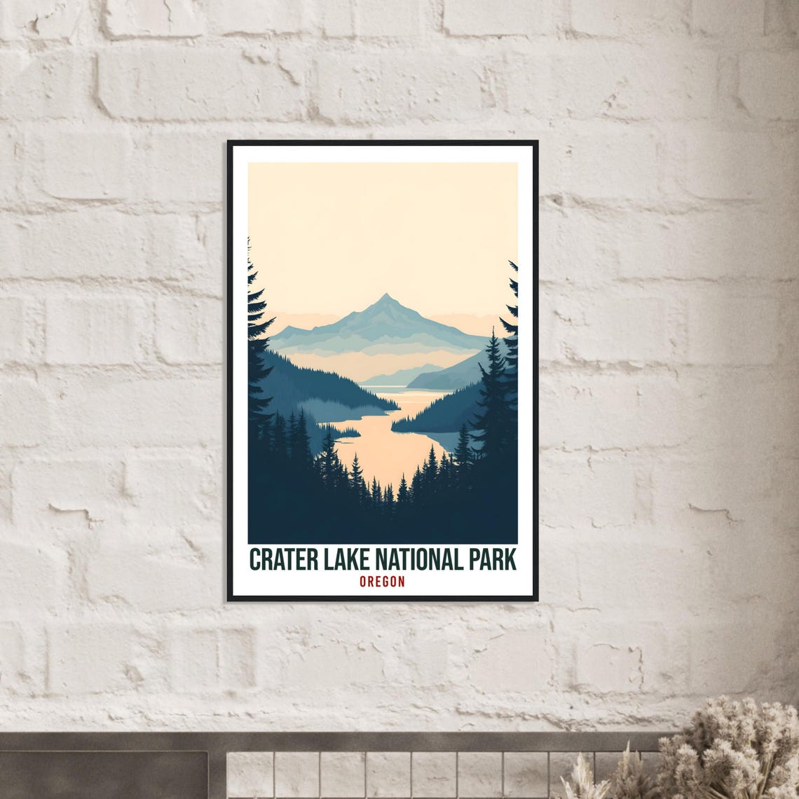 Crater Lake National Park Usa Travel Print Wall Art Wall Hanging Home Dcor Crater Lake Gift Travel Art Usa Oregon Artwork Travel Poster - Image 2
