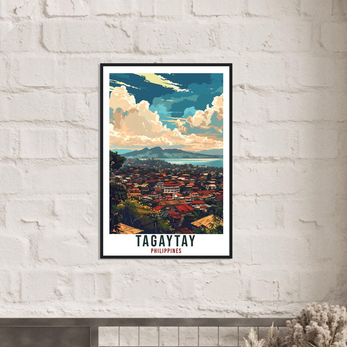 Tagaytay Philippines Scenic City Lake Volcano View Travel Poster - Image 3
