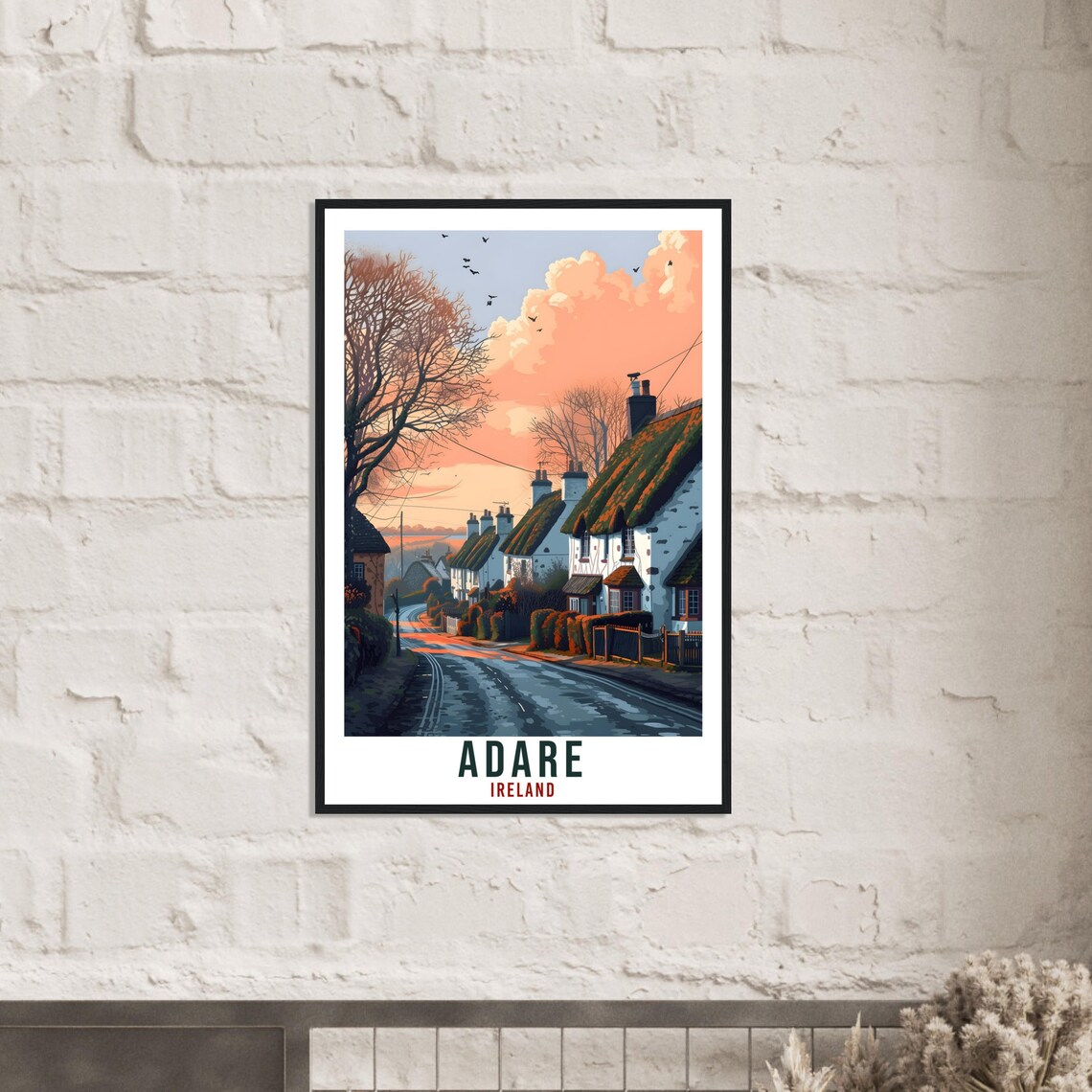 Adare Ireland Thatched Cottages Village Street Travel Poster - Image 3