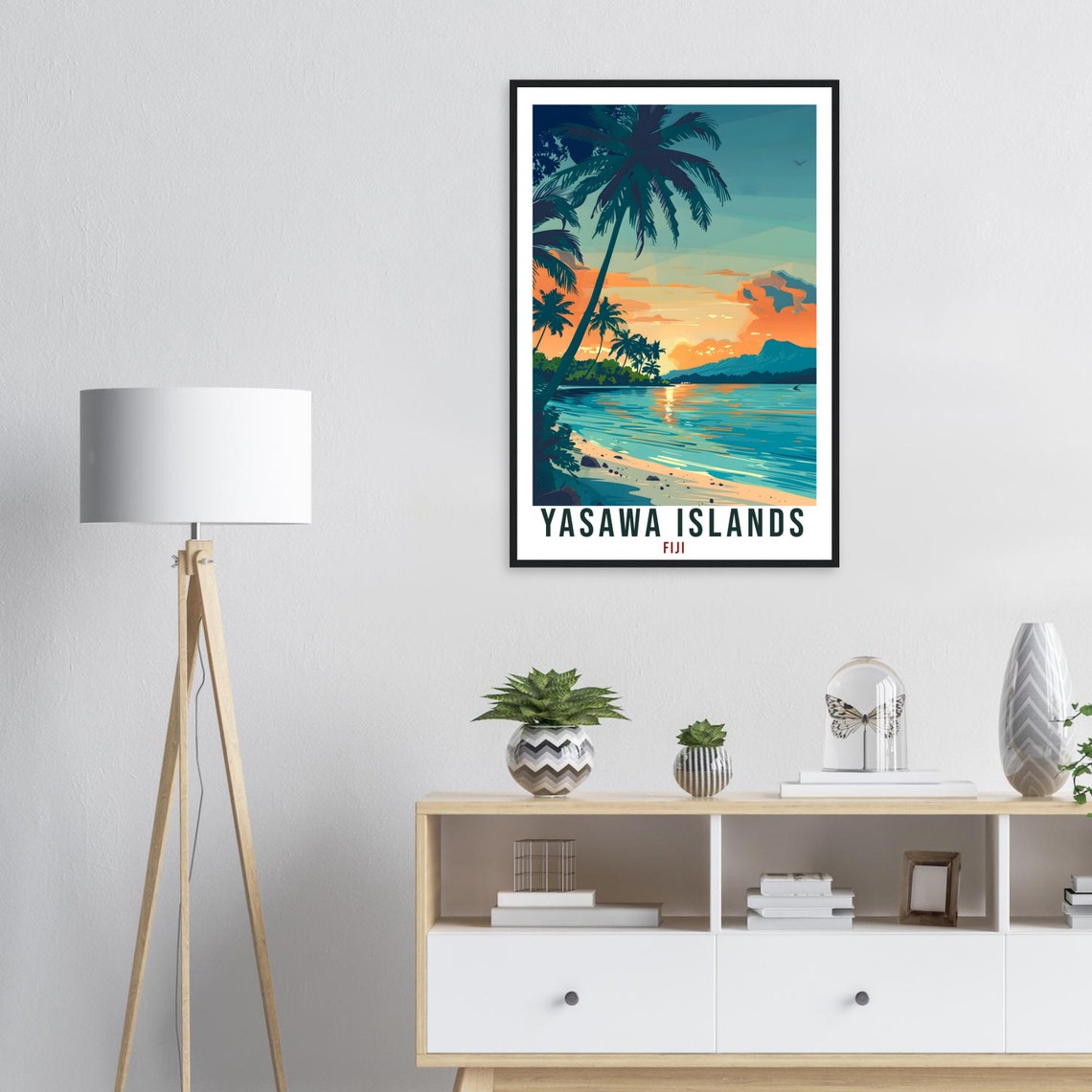 Yasawa Islands Fiji Travel Print Fiji Wall Art Wall Hanging Home Dcor Yasawa Gift Fiji Islands Artwork Travel Art Fijian Travel Poster - Image 2