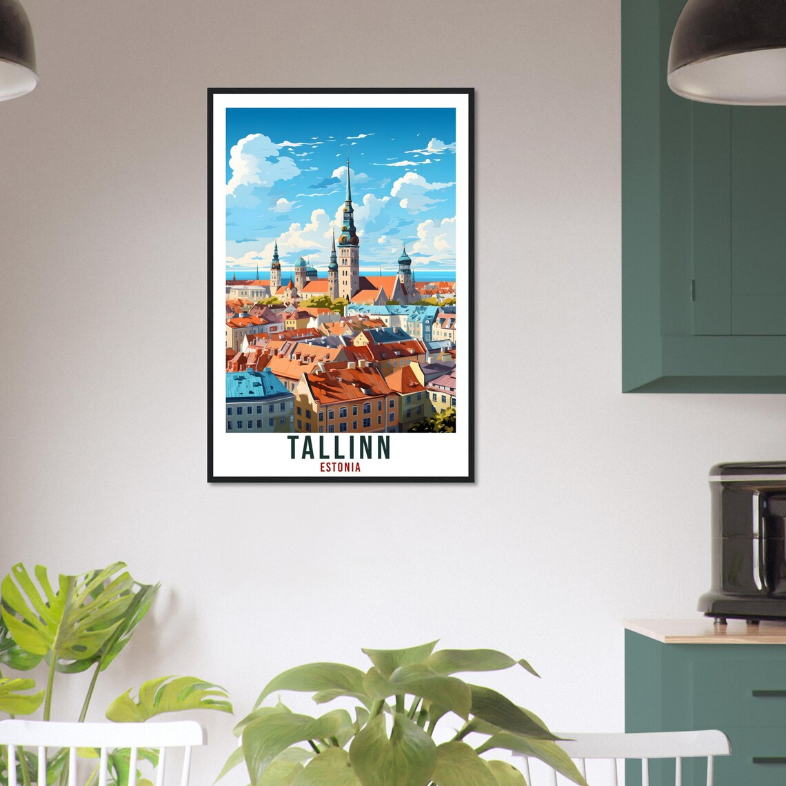 Tallinn Estonia Medieval Old Town Retro Baltic Travel Poster - Image 4
