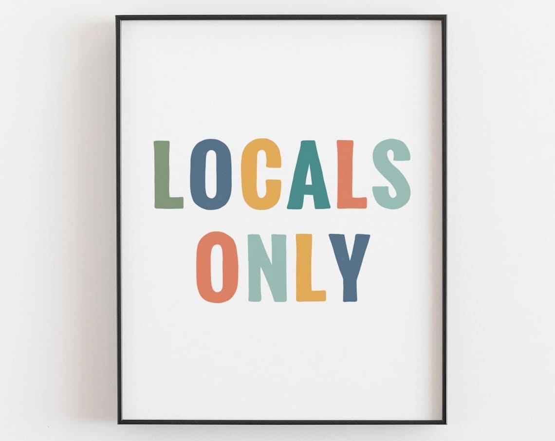 Locals Only Nursery Poster, Playful Surf Wall Art