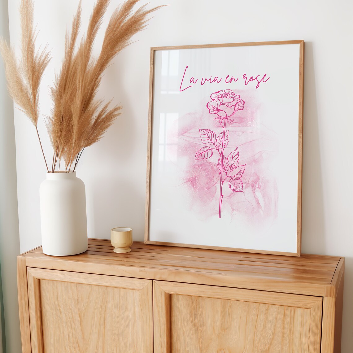 La Vie En Rose Aesthetic French Quote Art Print - Image 4