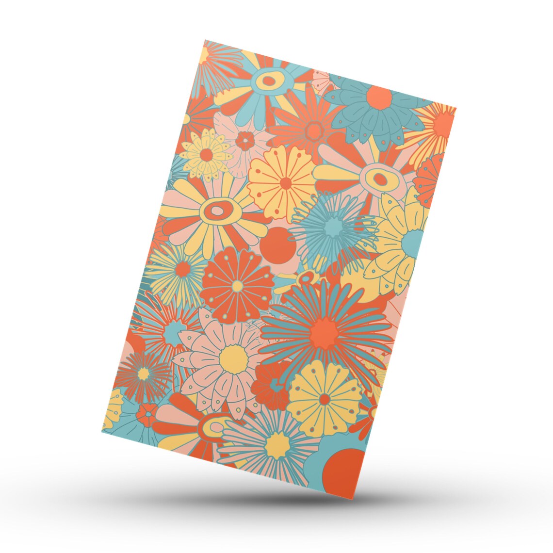 Retro 60s 70s Flower Art Print, Botanical Floral - Image 3