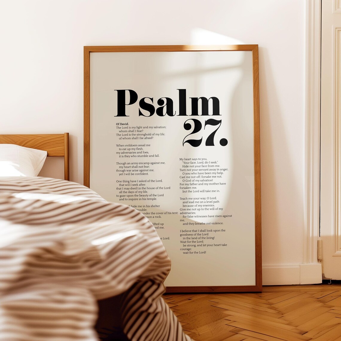 Psalm 27 Christian Scripture Art Print, Bible Verse - Image 5