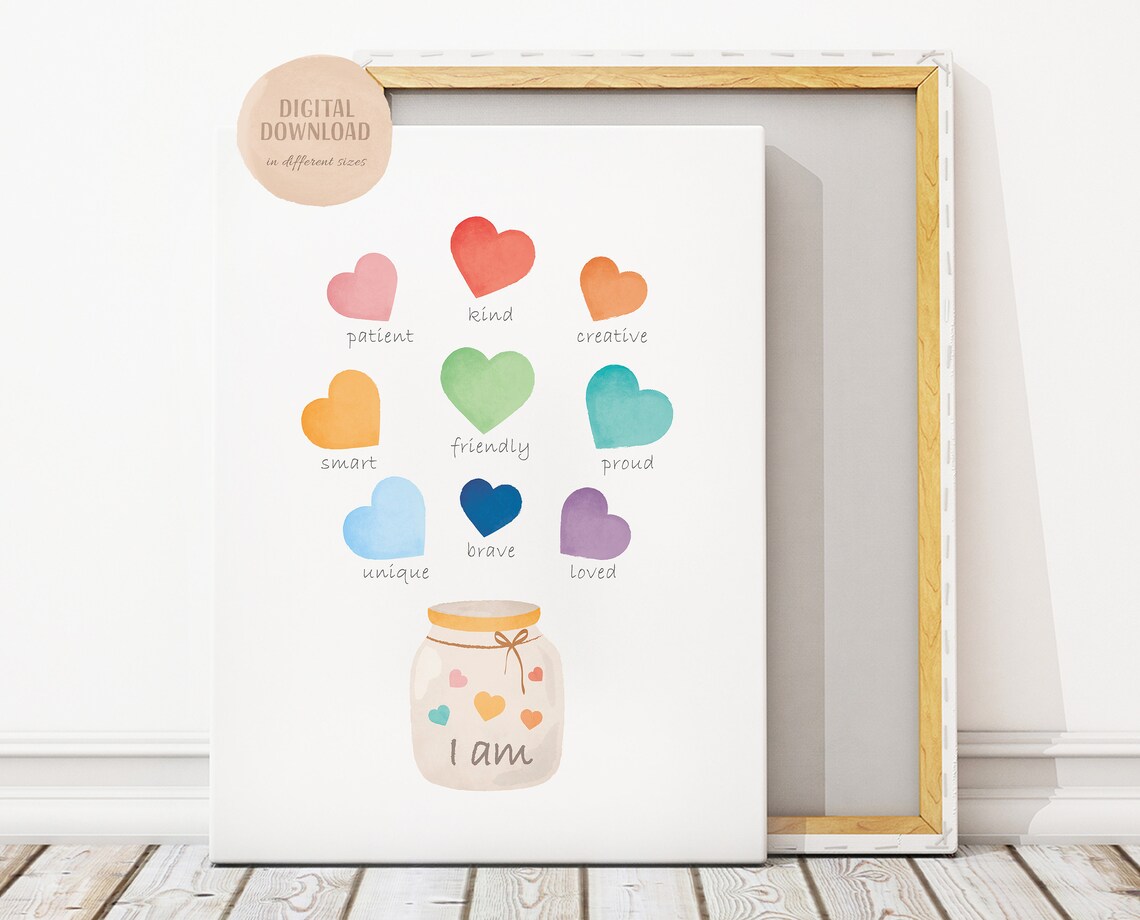 Kids Positive Affirmation Wall Art, Playroom Poster - Image 4