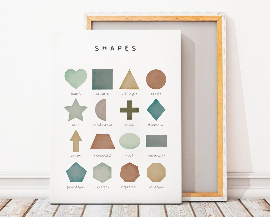 Geometric Shapes Educational Poster, Nursery Classroom - Image 3