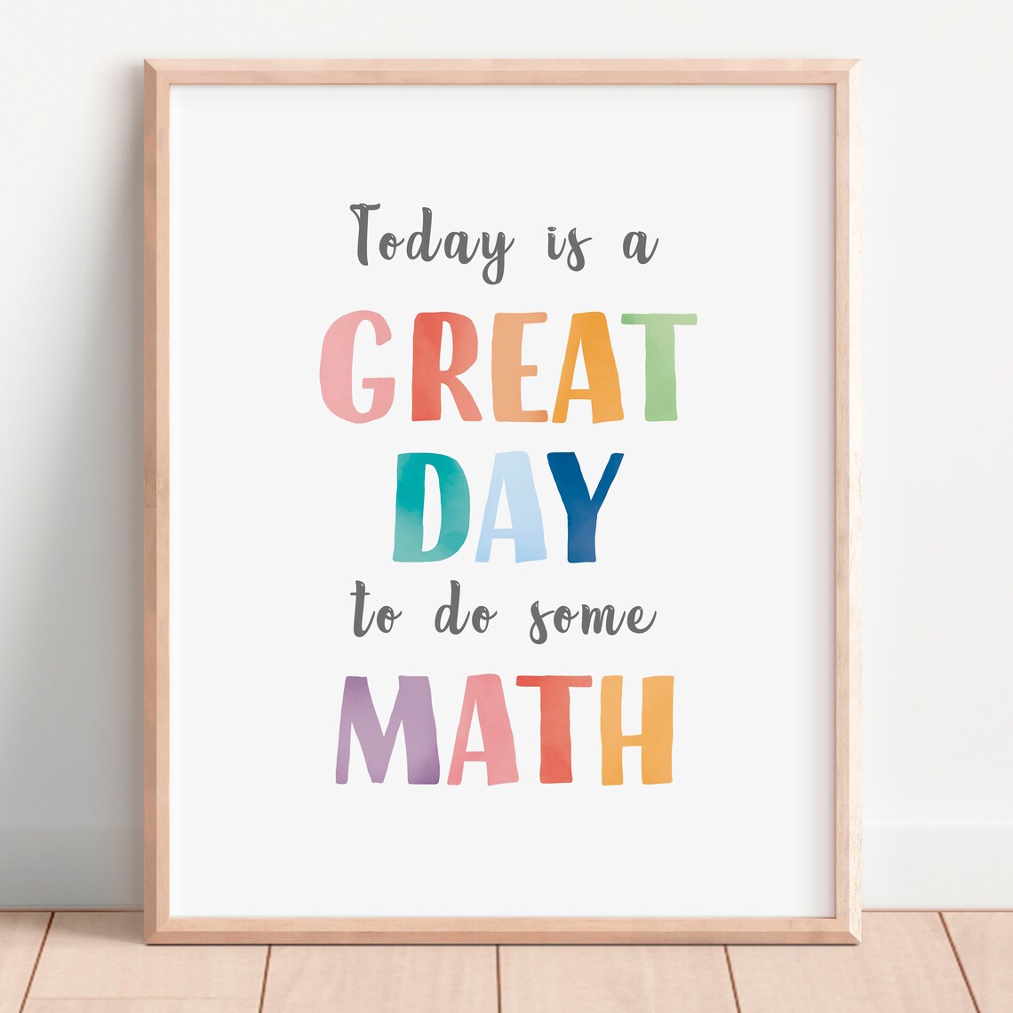 Math Learning Poster, Montessori Nursery Decor