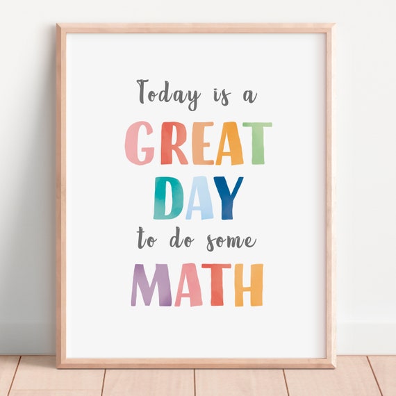 Math Learning Poster, Montessori Nursery Decor