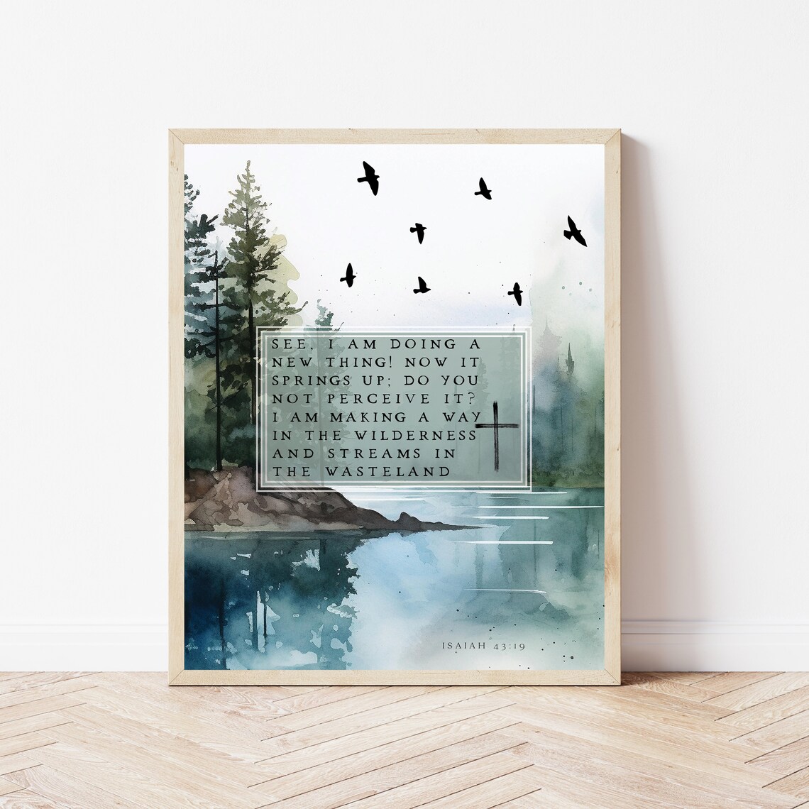 Isaiah 43:19 Scripture Art Print, Christian Wall Art