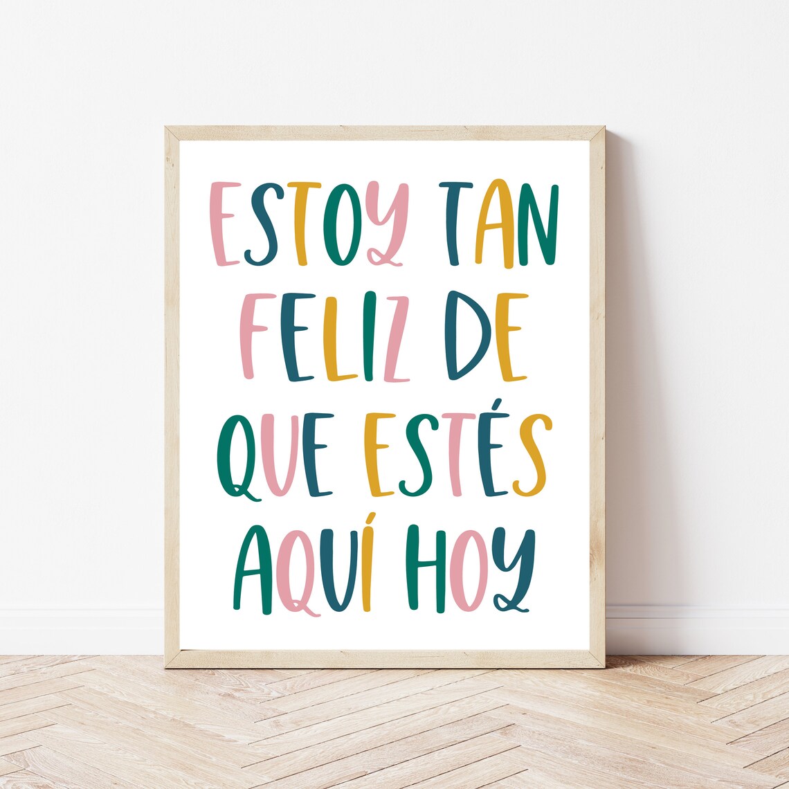 Spanish Classroom Decor, Teacher Bilingual Art Print
