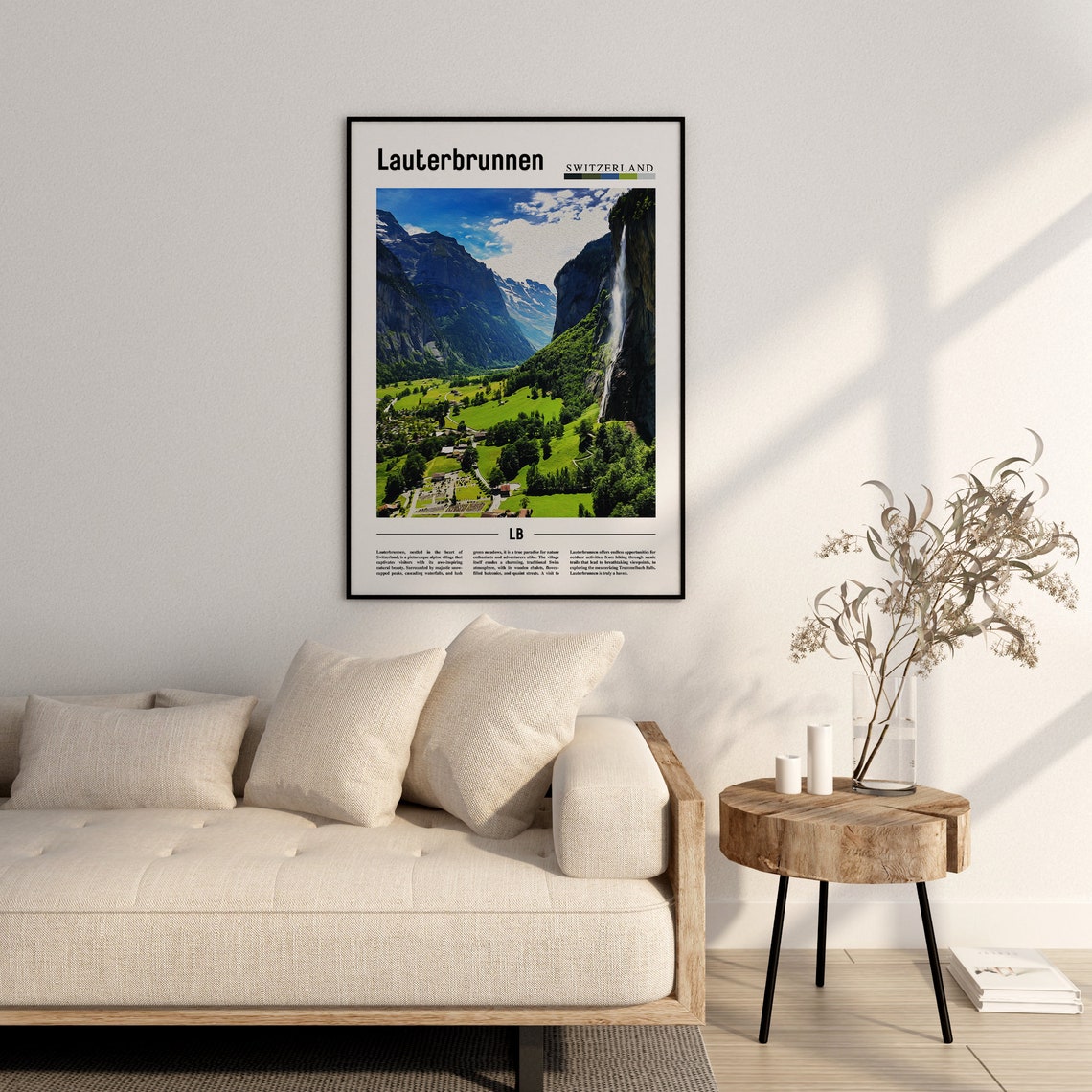 Lauterbrunnen Poster Lauterbrunnen Print Lauterbrunnen Wall Art Europe Photo Europe Poster Europe Print Travel Poster - Image 2