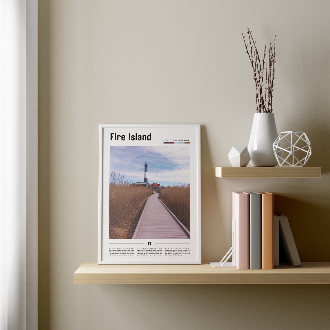 Fire Island Print Fire Island Poster Fire Island Wall Art Oil Painting Poster City Print City Artwork Travel Artwork Travel Wall Art - Image 3