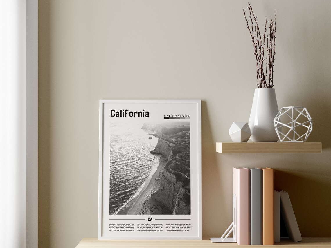 California Poster, Minimal Travel Poster - Image 3