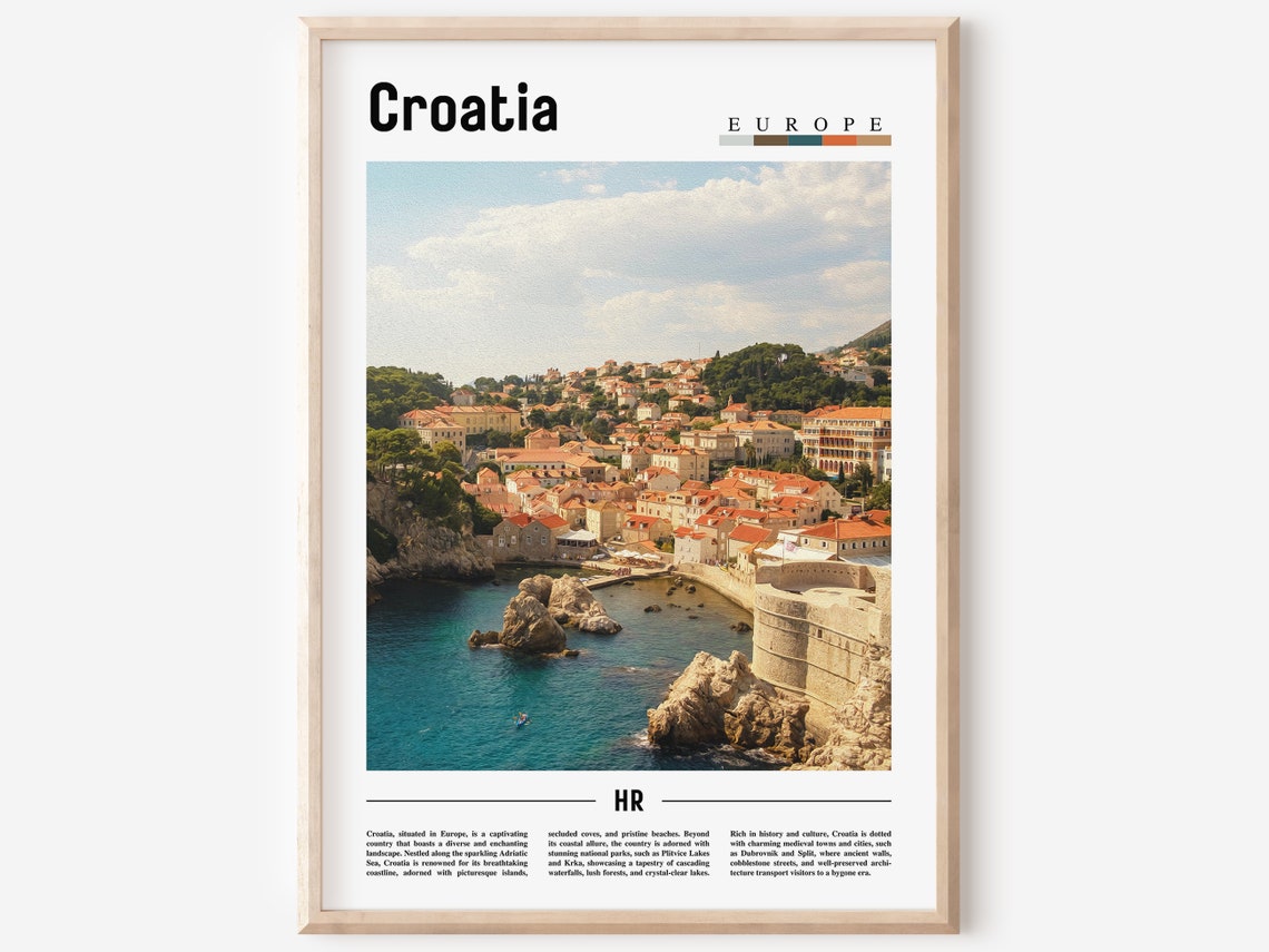 Croatia Poster Croatia Print Croatia Wall Art Europe Photo Europe Poster Europe Print Travel Poster