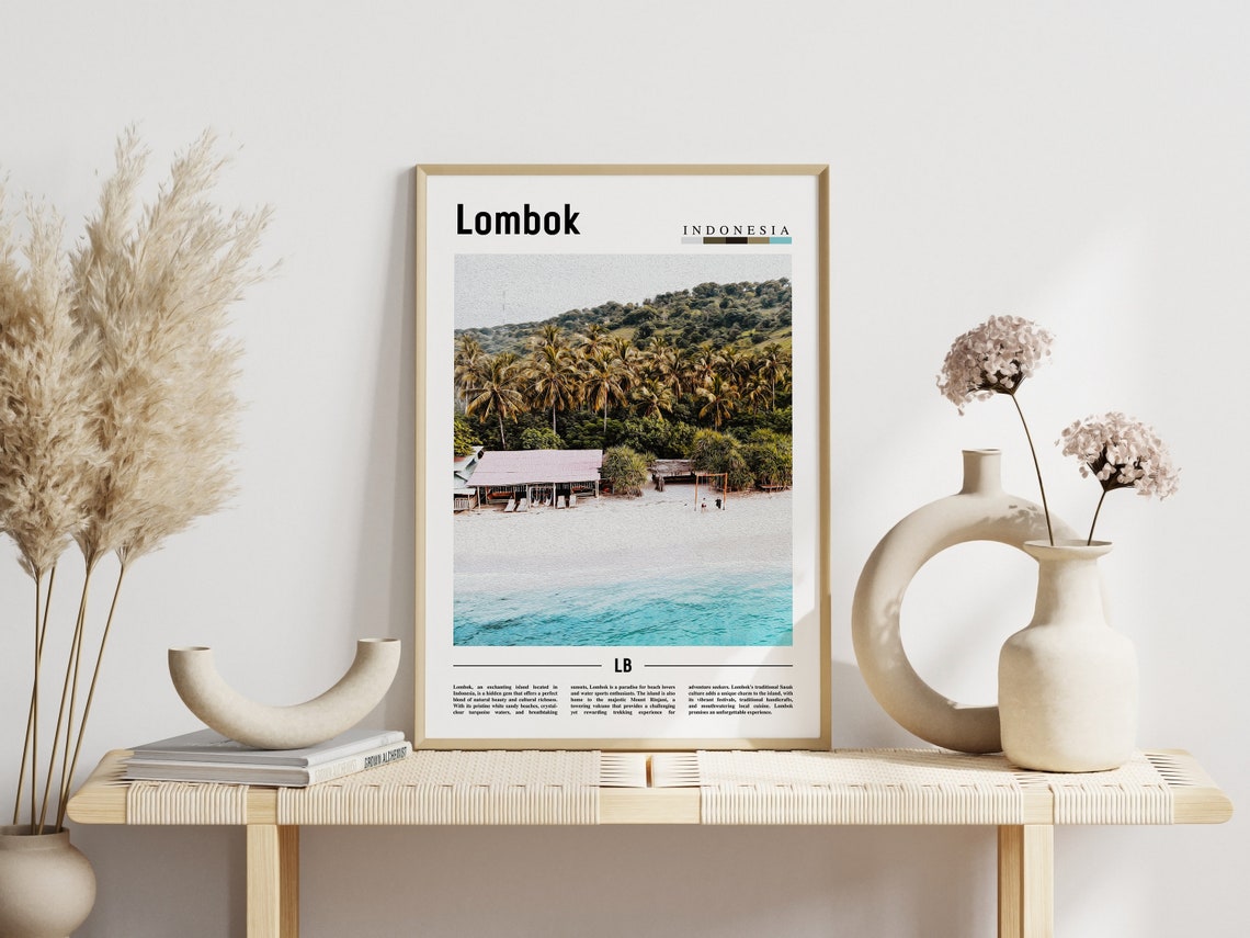 Lombok Poster Lombok Print Lombok Wall Art Asia Print Asia Poster Asia Photo Minimal Travel Poster - Image 6