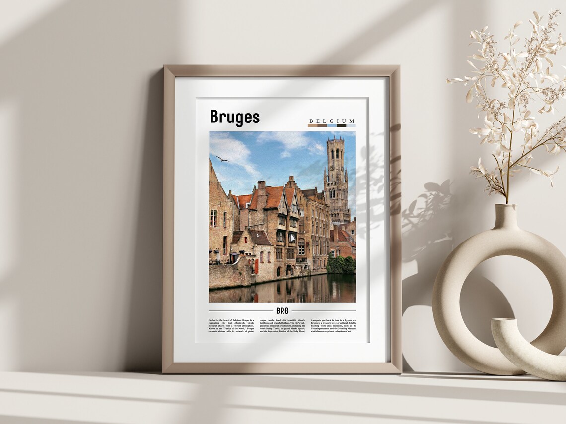 Bruges Poster Bruges Print Bruges Wall Art Europe Photo Europe Poster Europe Print Travel Poster - Image 3