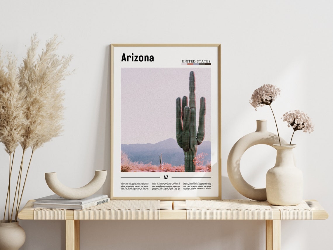 Arizona Poster Arizona Print Arizona Wall Art United States Photo United States Poster United States Print - Image 5