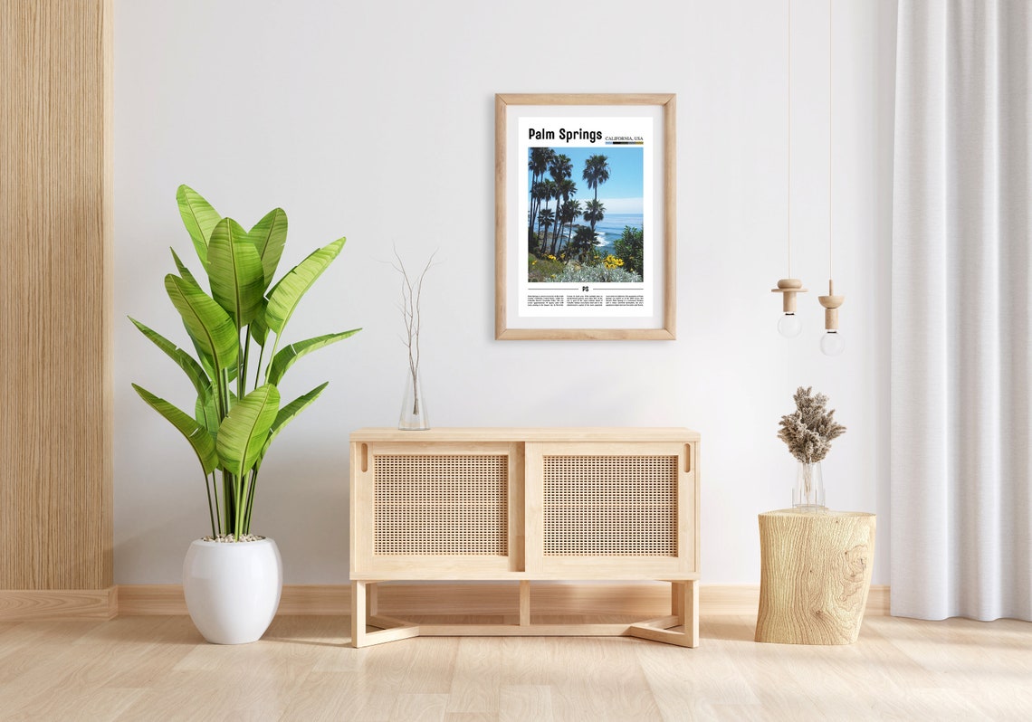 Palm Springs Print Palm Springs Poster Palm Springs Wall Art Oil Painting Poster Colorful City Print City Artwork Travel Artwork - Image 6