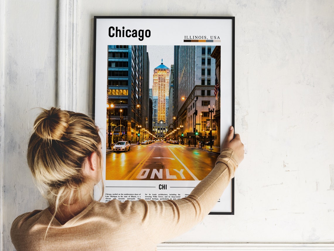 Chicago Print Chicago Poster Chicago Wall Art United States Photo United States Poster United States Print - Image 5