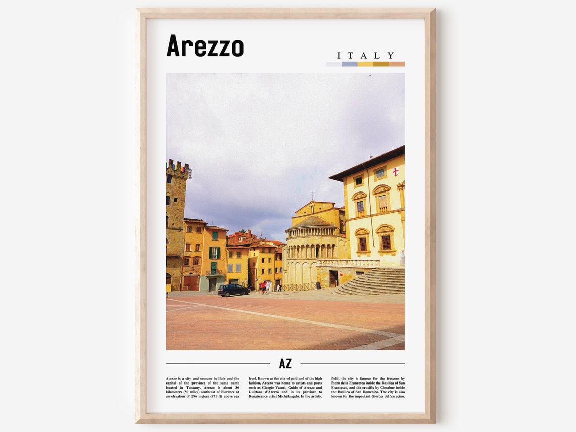 Arezzo, Italy Minimal Travel Poster