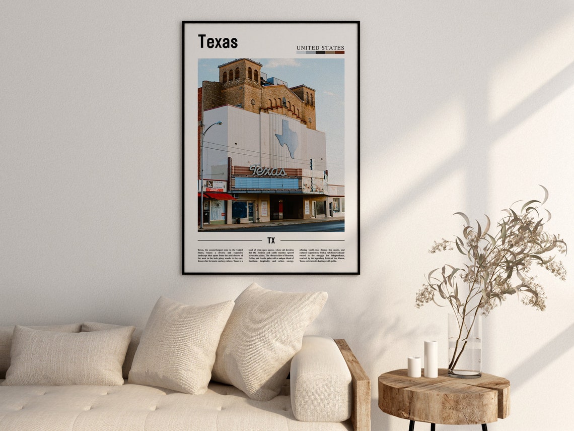 Texas Poster Texas Print Texas Wall Art Texas Photo United States Photo United States Poster United States Print - Image 2