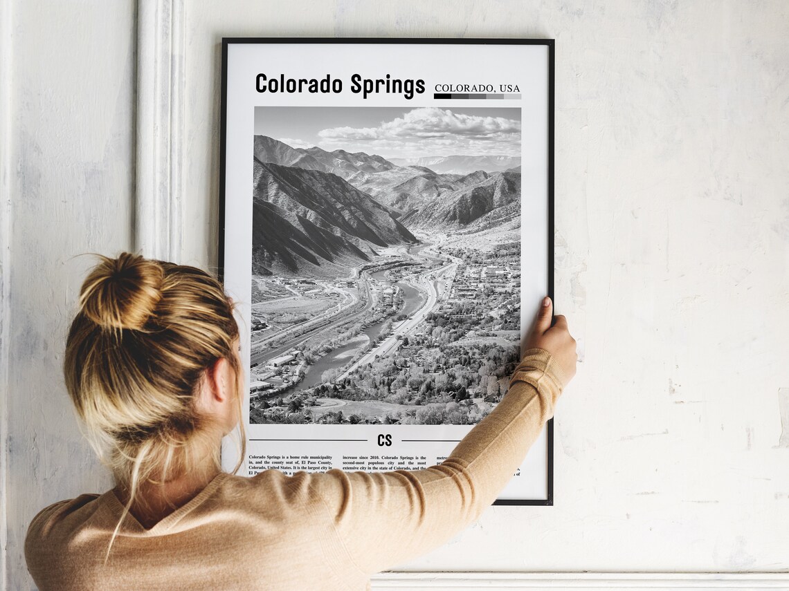Colorado Springs Black And White Travel Poster - Image 5