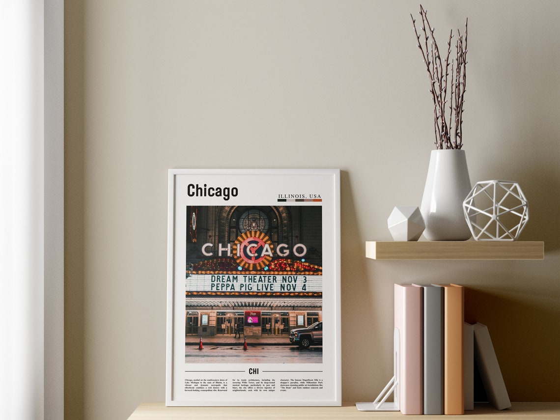 Chicago Print Chicago Poster Chicago Wall Art United States Photo United States Poster United States Print - Image 3