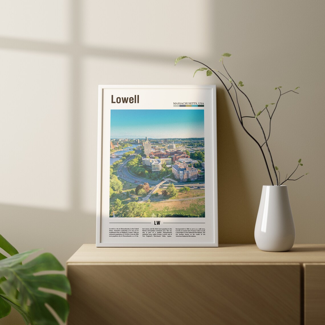 Lowell Travel Poster, Colorful City Artwork - Image 2