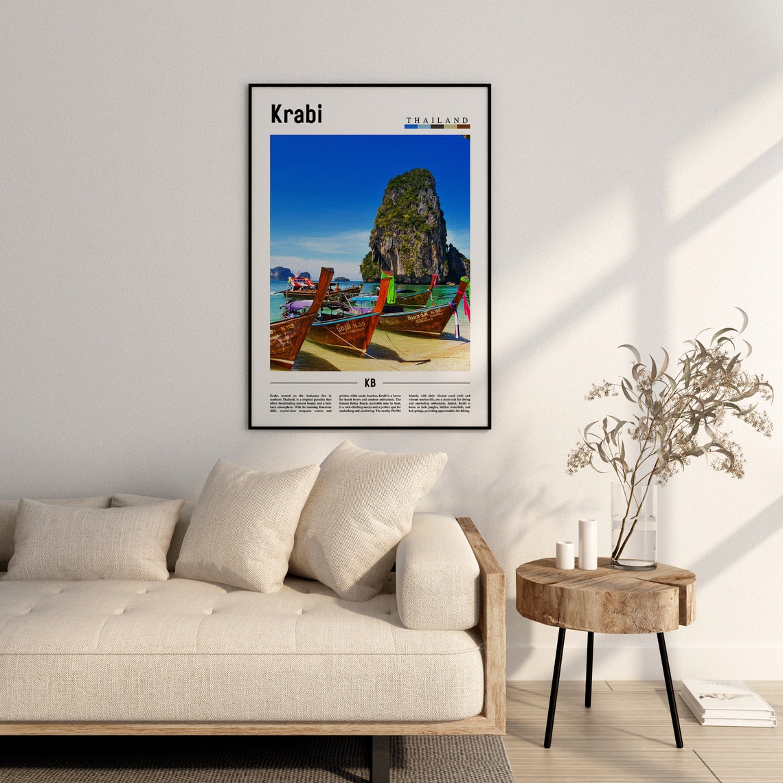 Krabi Poster Krabi Print Krabi Wall Art Asia Print Asia Poster Asia Photo Minimal Travel Poster - Image 2