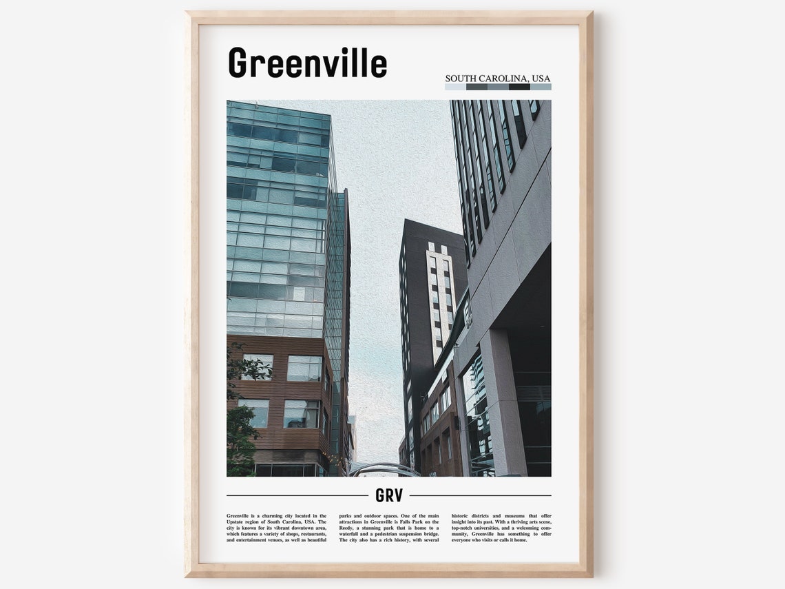 Greenville Poster Greenville Print Greenville Wall Art United States Photo United States Poster United States Print