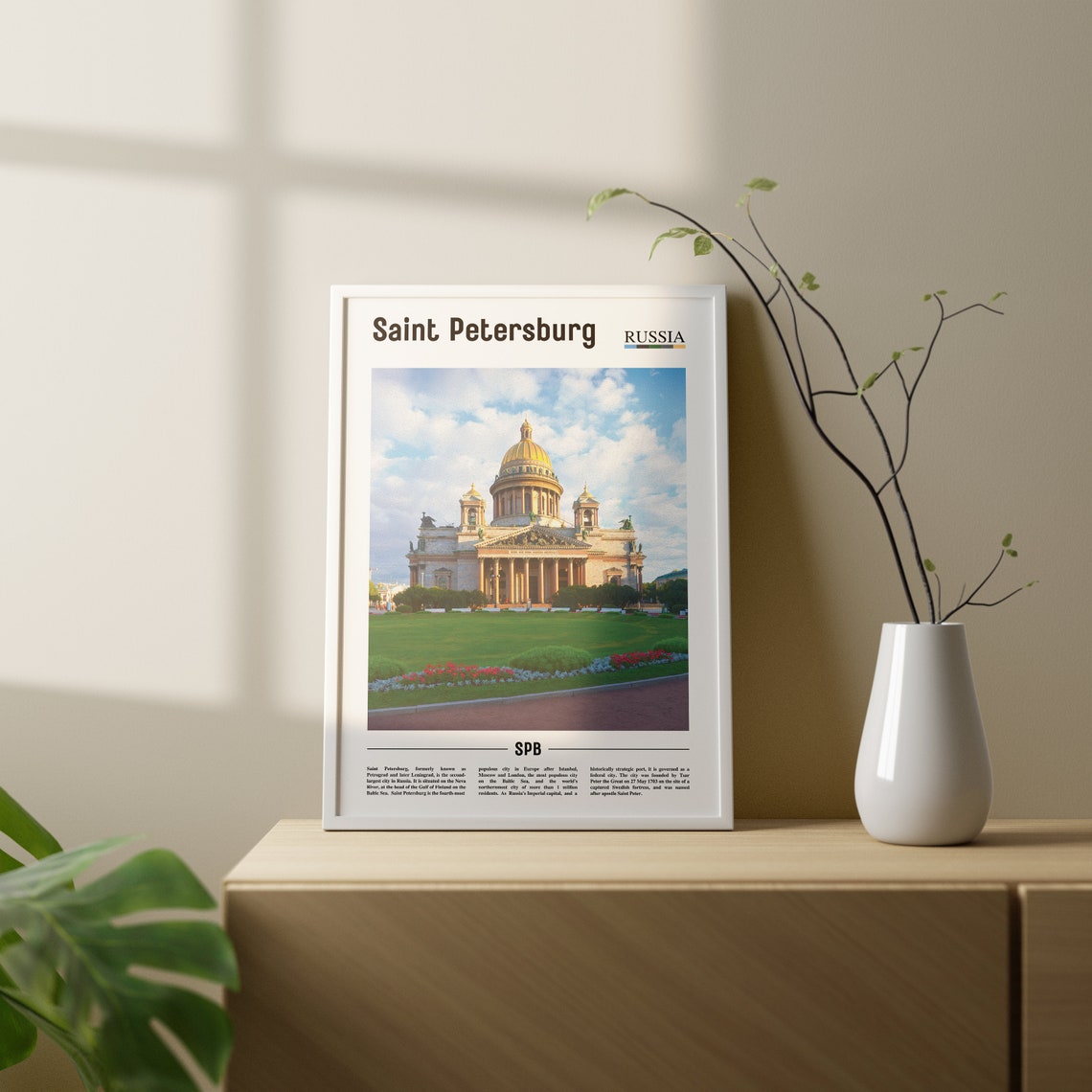 Saint Petersburg Print Saint Petersburg Poster Saint Petersburg Wall Art Oil Painting Poster City Artwork Travel Artwork Travel Wall Art - Image 2