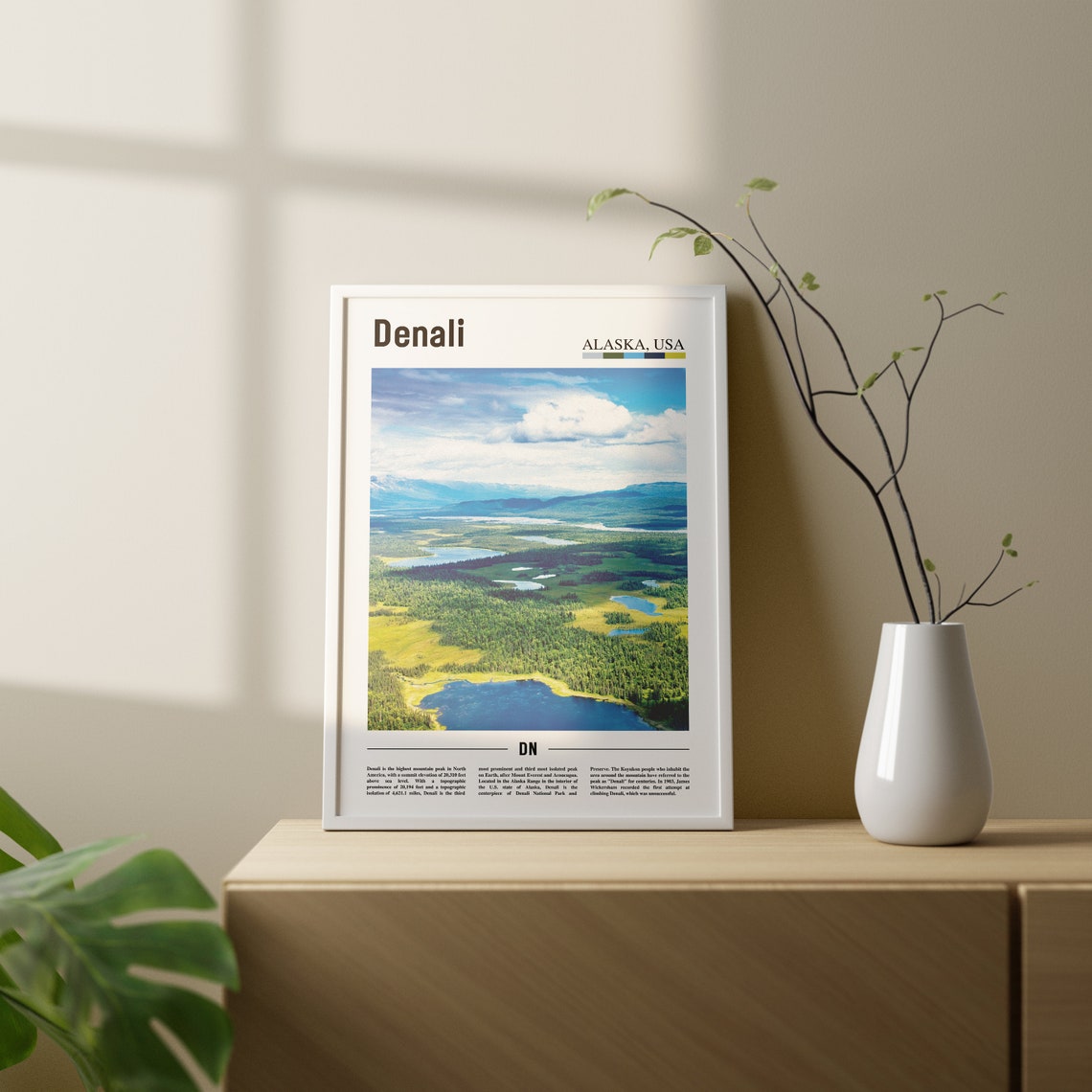Denali Print Denali Poster Denali Wall Art Oil Painting Poster Colorful City Print City Artwork Travel Artwork Travel Wall Art - Image 2