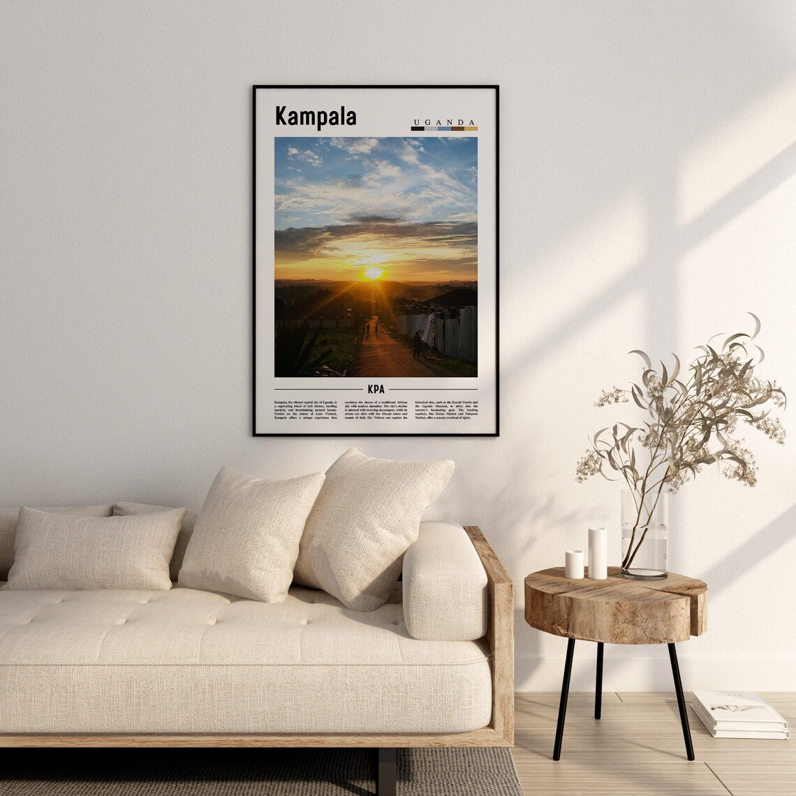 Kampala Minimal Travel Poster, Oil Painting - Image 3
