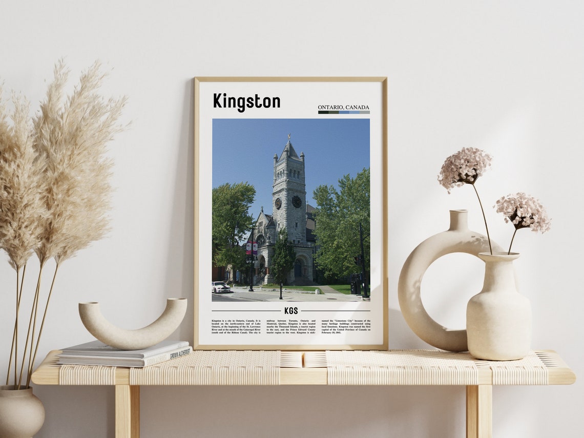 Kingston Print Kingston Poster Kingston Wall Art Minimal Travel Print Minimal City Poster Travel Destination Print Oil Painting Poster - Image 5