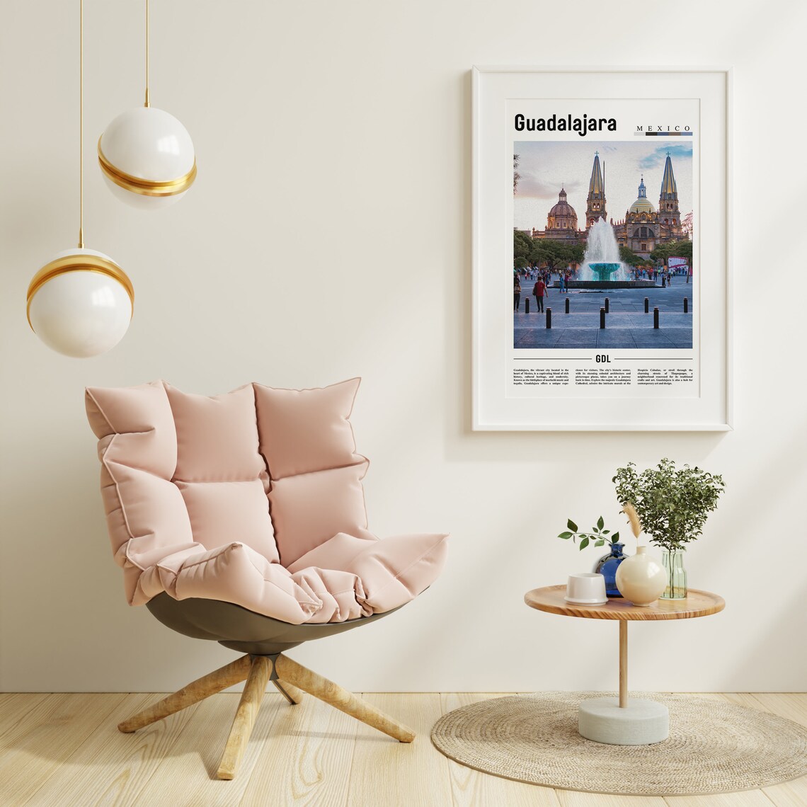Guadalajara Minimal Travel Poster, Oil Painting - Image 6