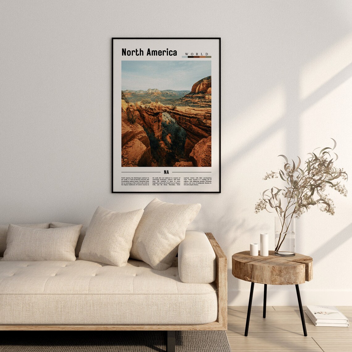North America Minimal Travel Poster, Oil Painting - Image 2