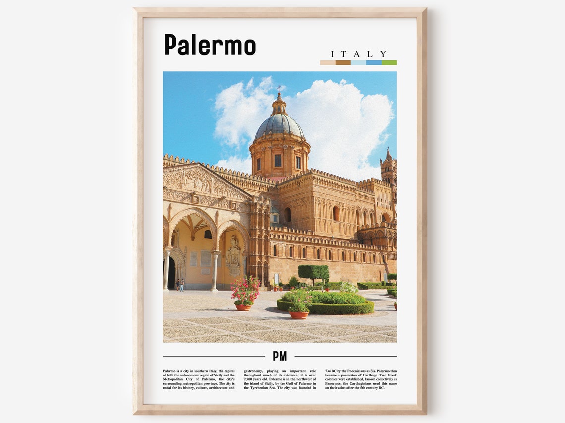 Palermo Print Palermo Poster Palermo Wall Art Italy Photo Italy Poster Italy Print Italy Wall Art Minimal Travel Poster