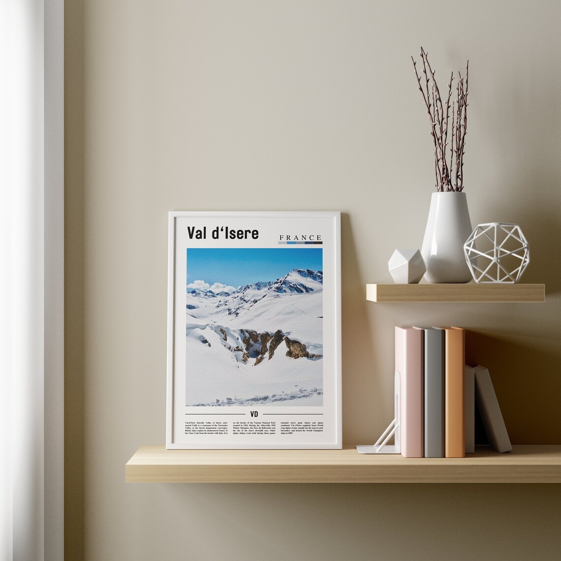Val Disere Minimal Travel Poster, Oil Painting - Image 2