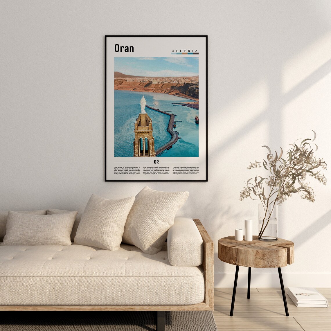 Oran Poster Oran Print Oran Wall Art Minimal Travel Print Travel Destination Oil Painting Poster - Image 3