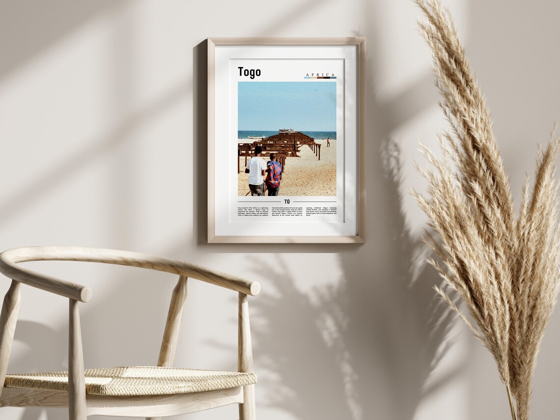 Togo Minimal Travel Poster, Oil Painting - Image 2