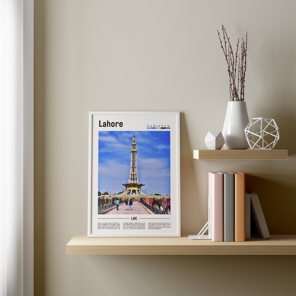 Lahore Poster Lahore Print Lahore Wall Art Asia Print Asia Poster Asia Photo Minimal Travel Poster - Image 3