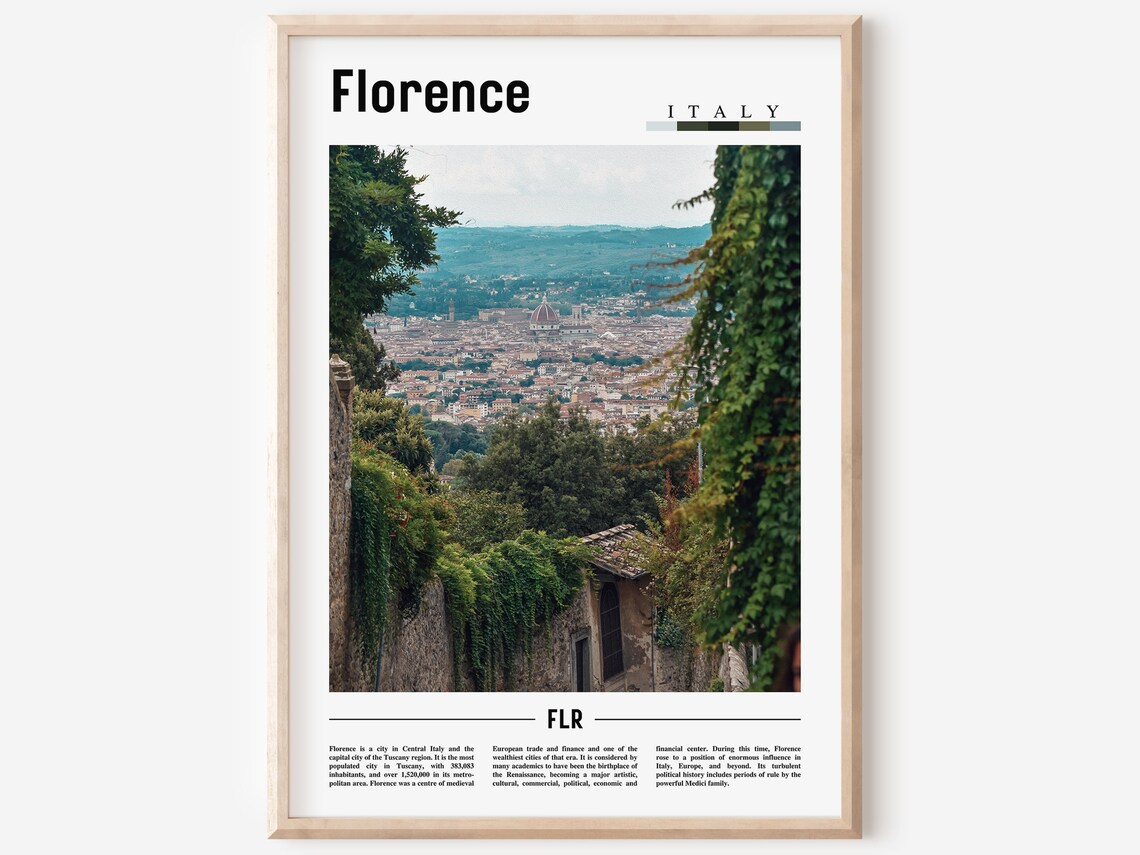 Florence Minimal Travel Poster, Italy Photo
