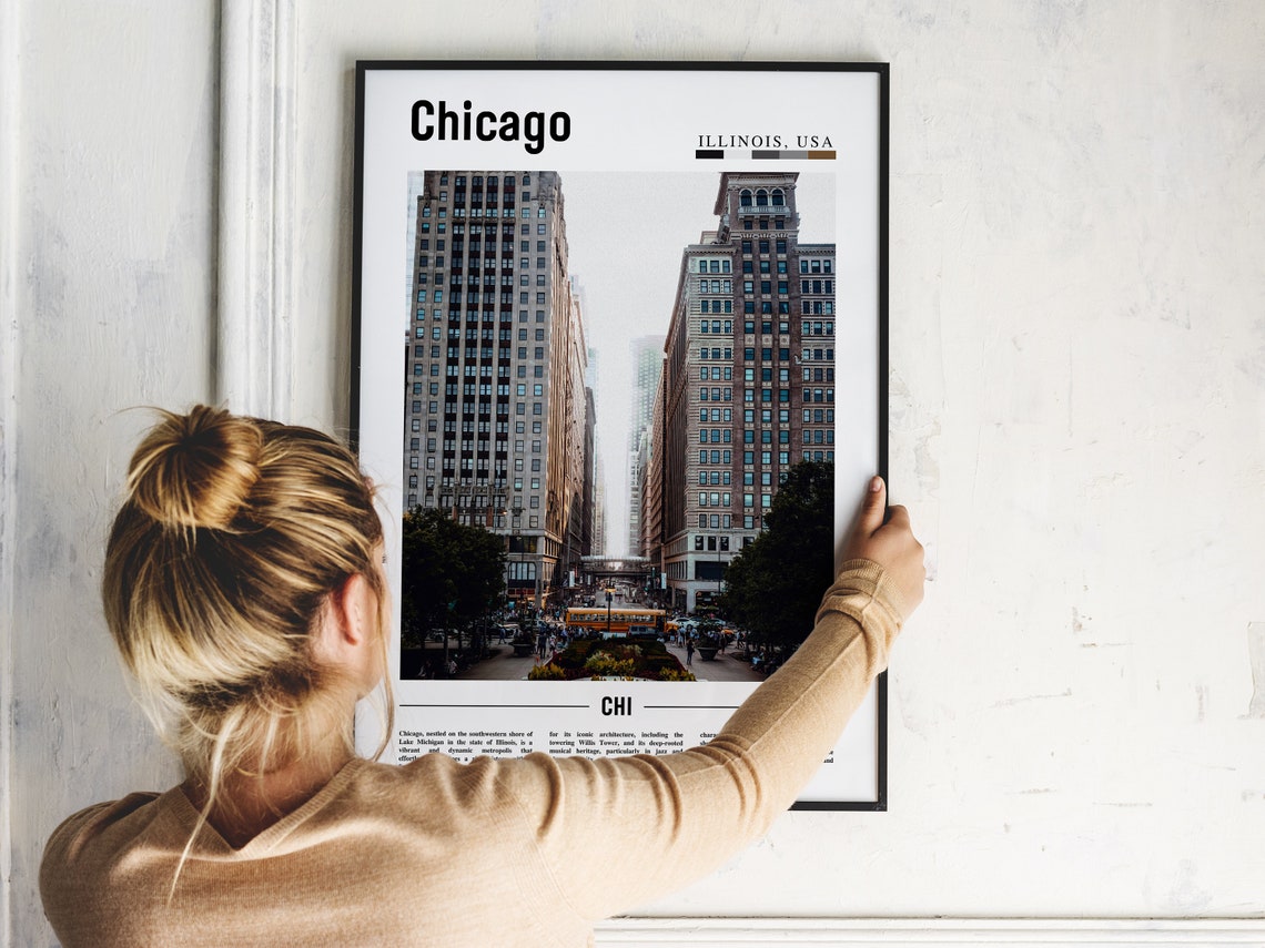 Chicago Print Chicago Poster Chicago Wall Art United States Photo United States Poster United States Print - Image 5
