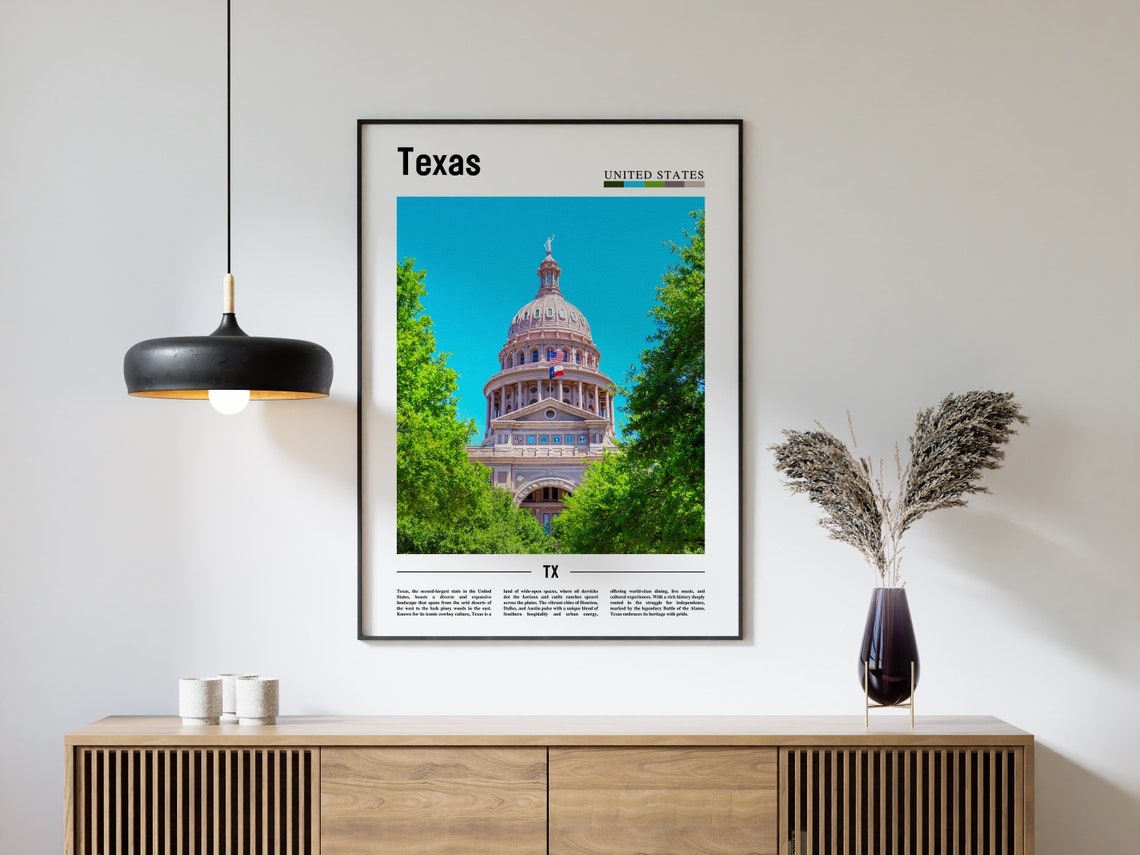 Texas Poster Texas Print Texas Wall Art Texas Photo United States Photo United States Poster United States Print - Image 4