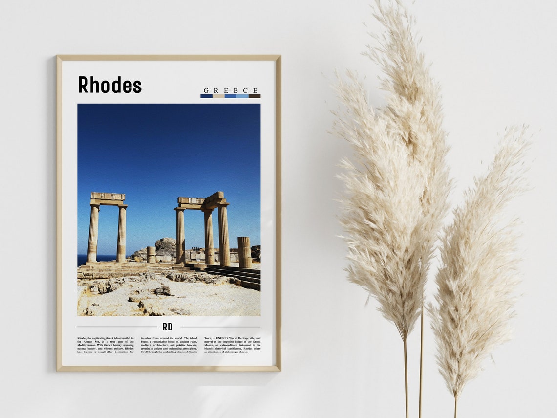 Rhodes Travel Poster, Europe Photo - Image 4