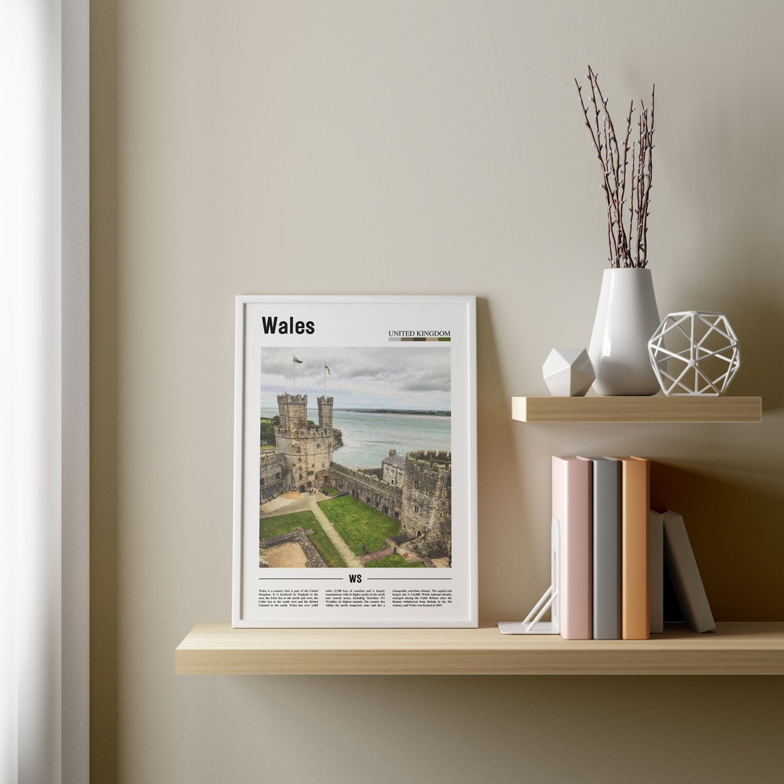 Wales Print Wales Poster Wales Wall Art Minimal Travel Print Minimal City Poster Travel Destination City Print Oil Painting Poster - Image 2